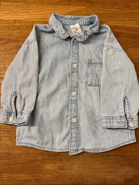 H&M Light Blue Baby Denim Shirt